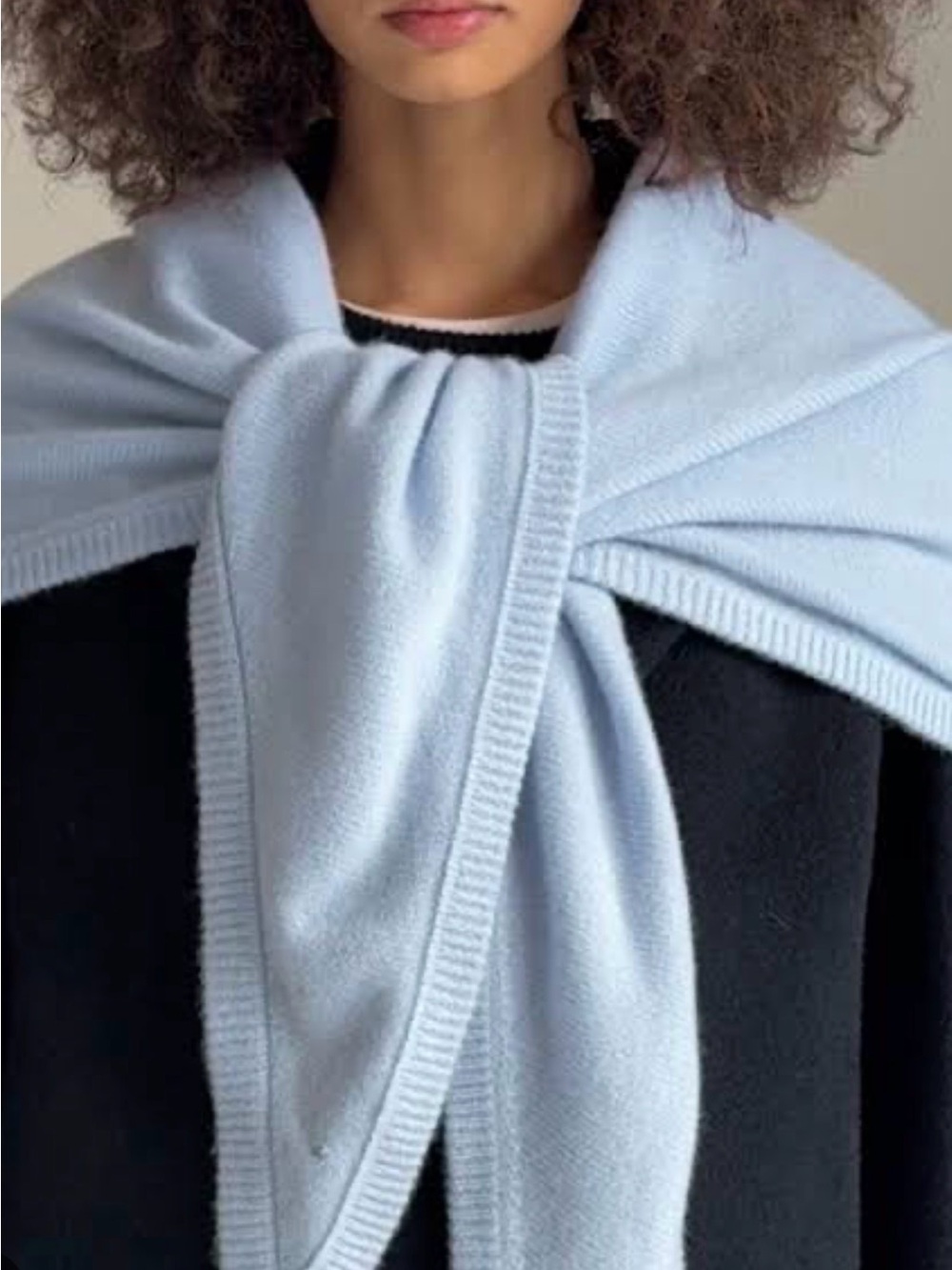 Aritzia Light Blue cashmere scarf